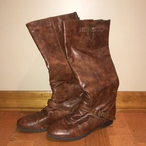 BRASH Tall Brown Leather Boots